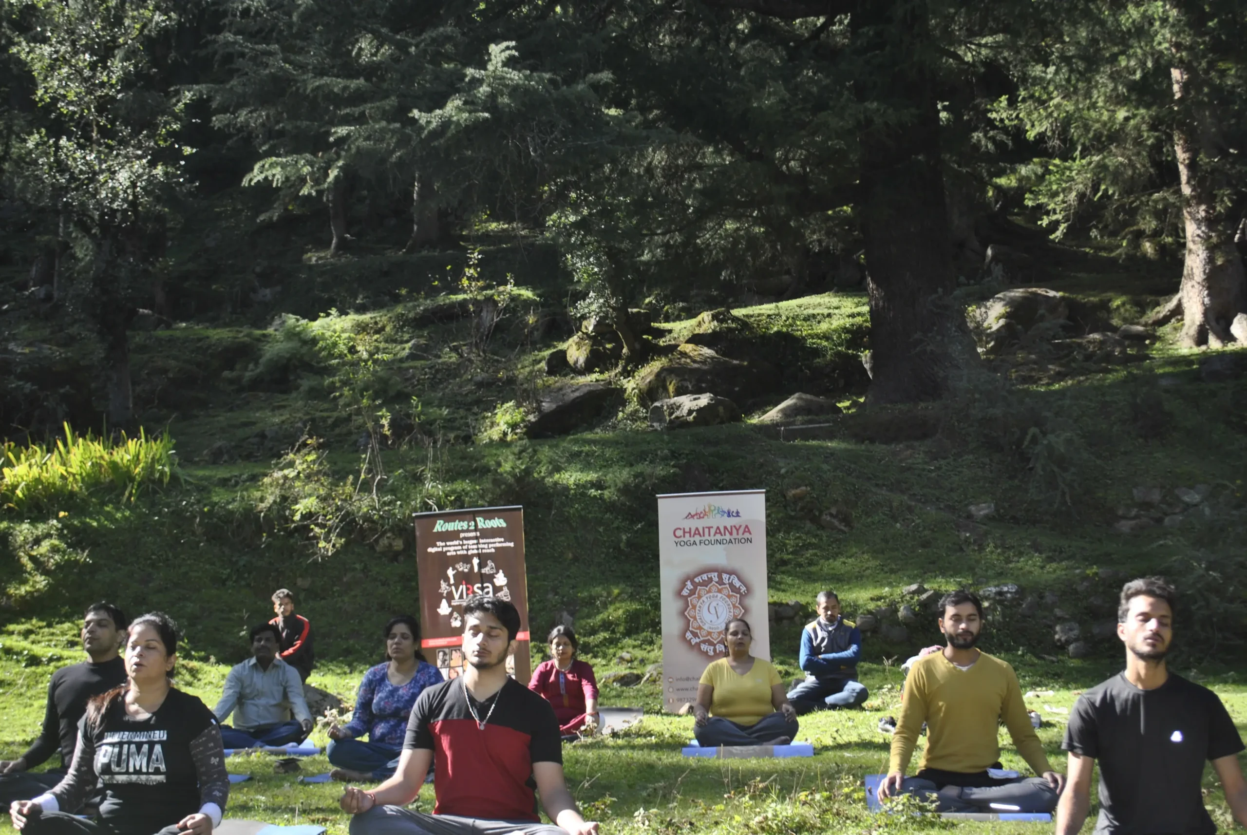 Yoga retreat at Parvati Valley Himachal Pradesh Chaitanya Yoga Foundation