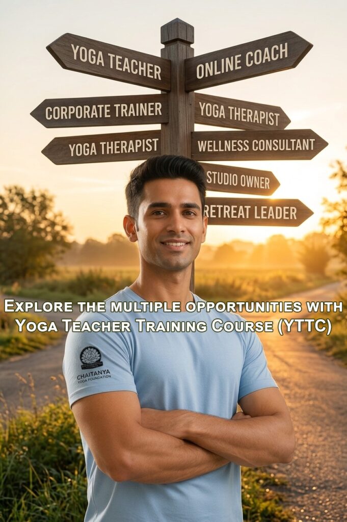 career opportunities after yoga certification: a career pathways infographic showing diverse opportunities for yoga professionals.